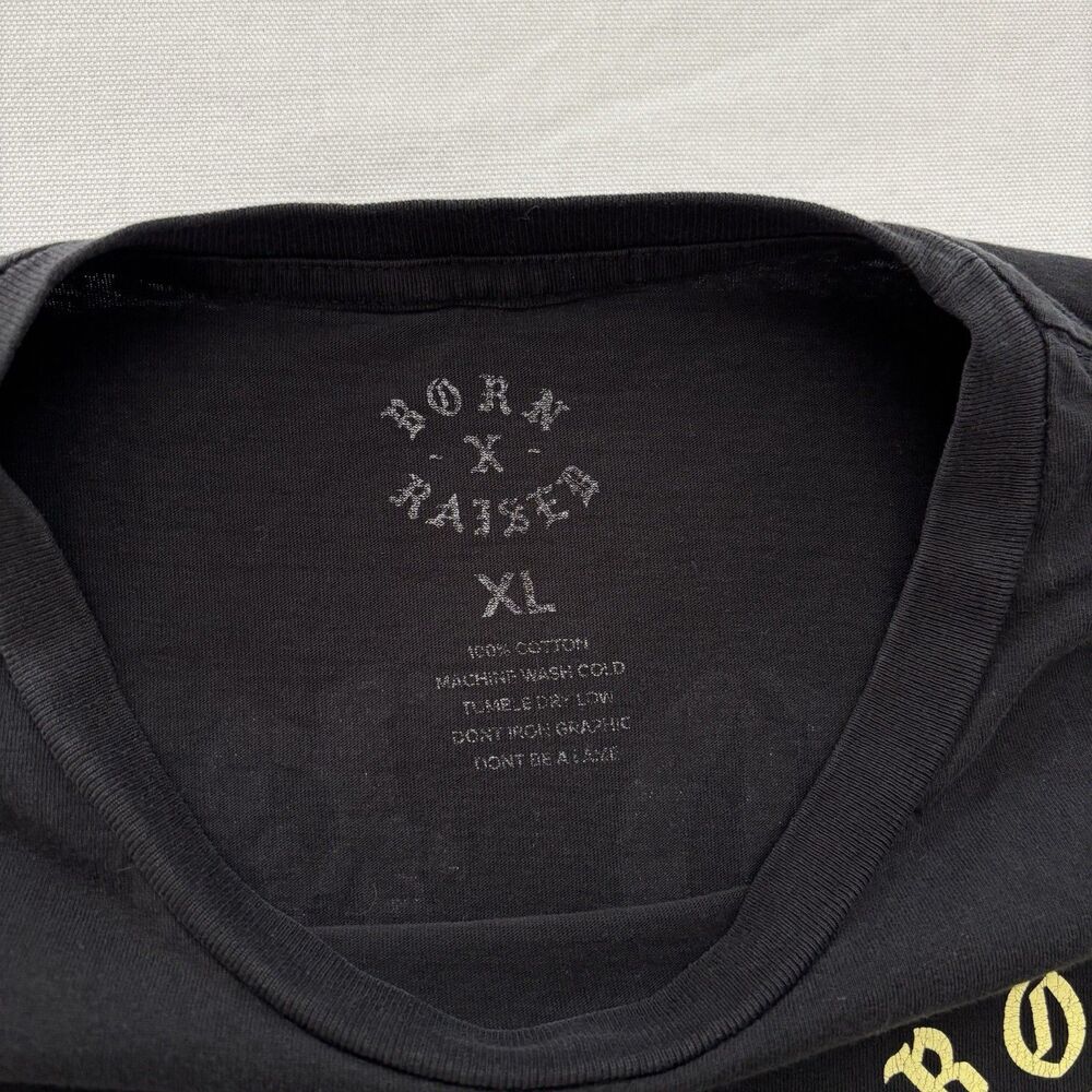 Born x Raised “SA” Black XL T-Shirt Gothic Logo Streetwear Rare Vintage Style - Picture 5 of 9
